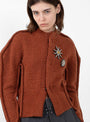 Motif Knit Cardigan Brown from TOGA PULLA at Couverture & The Garbstore
model detail