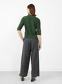 Bicolour Knit Pullover Green from TOGA PULLA at Couverture & The Garbstore
model back