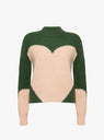 Bicolour Knit Pullover Green from TOGA PULLA at Couverture & The Garbstore
front 