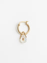 The Orso Hoop Earring from Pascale Monvoisin in Moonstone at Couverture & The Garbstore
front 