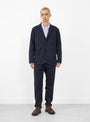 The Moleskin Waiter Pants from Service Works in Dark Navy at Couverture & The Garbstore
model front 