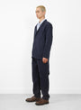The Moleskin Waiter Pants from Service Works in Dark Navy at Couverture & The Garbstore
model side