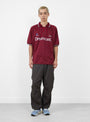 The Dreamcast Game Shirt from Sedan All-Purpose in Burgundy and Blue at Couverture & The Garbstore
model front 