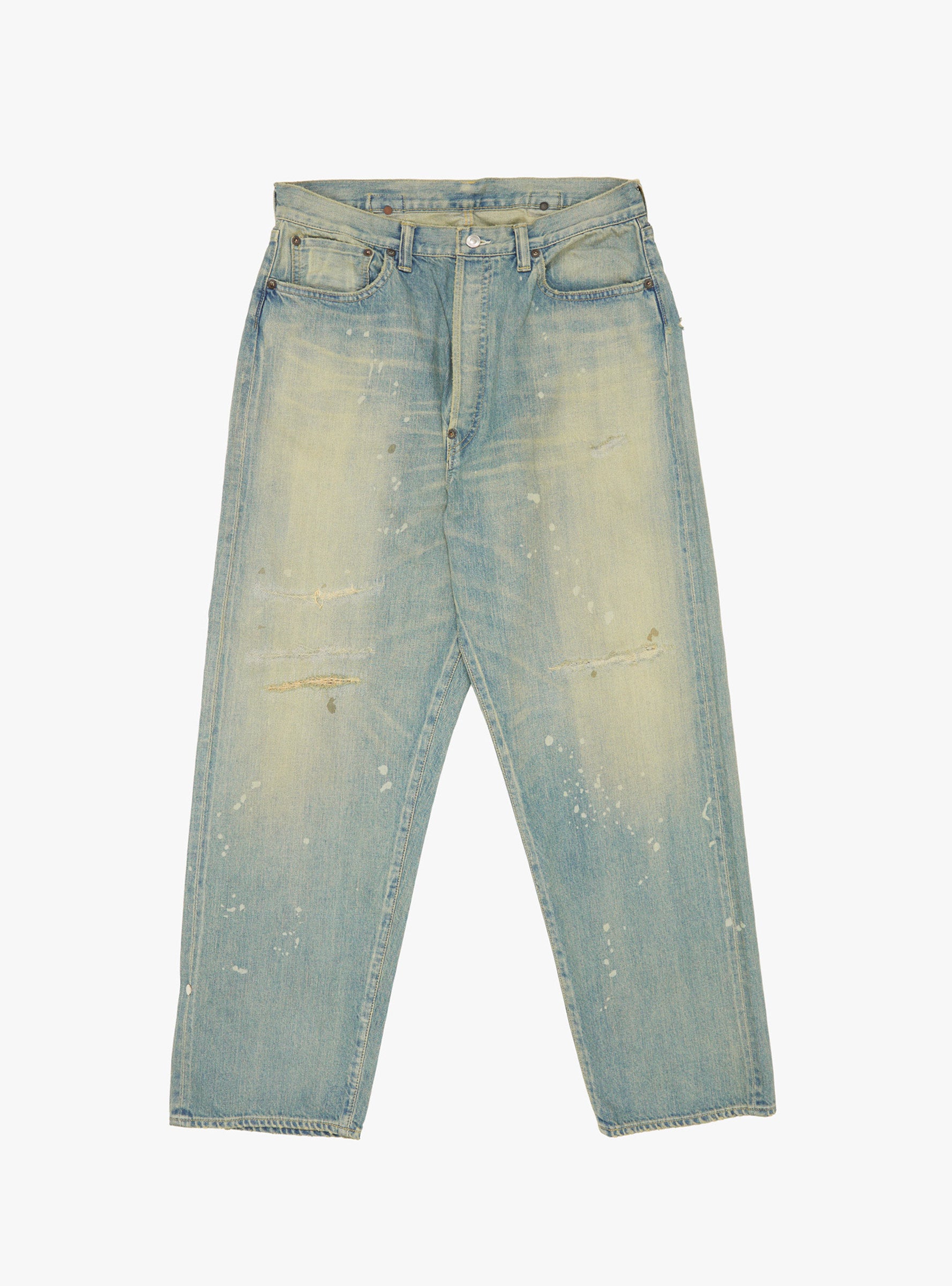 No.37 Washed Wide Denim Pants Bleach by A.PRESSE | Couverture