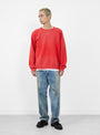 The Vintage Double V Sweatshirt from A.PRESSE in Red at couverture & The Garbstore
model front