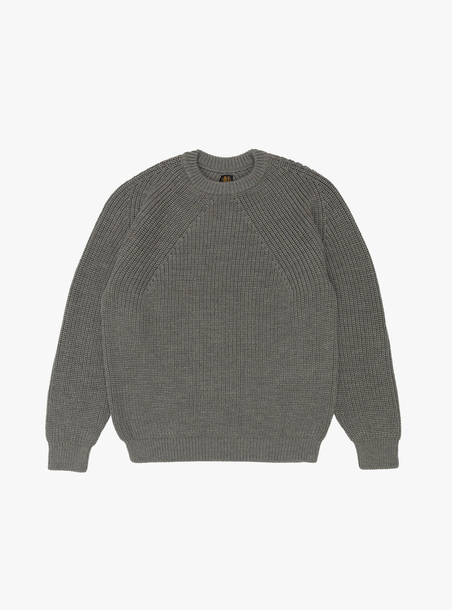 トップス Batoner wool Signature crew Gray SIZE3 Signature Crewneck Melange Grey by BATONER | Couverture & The
