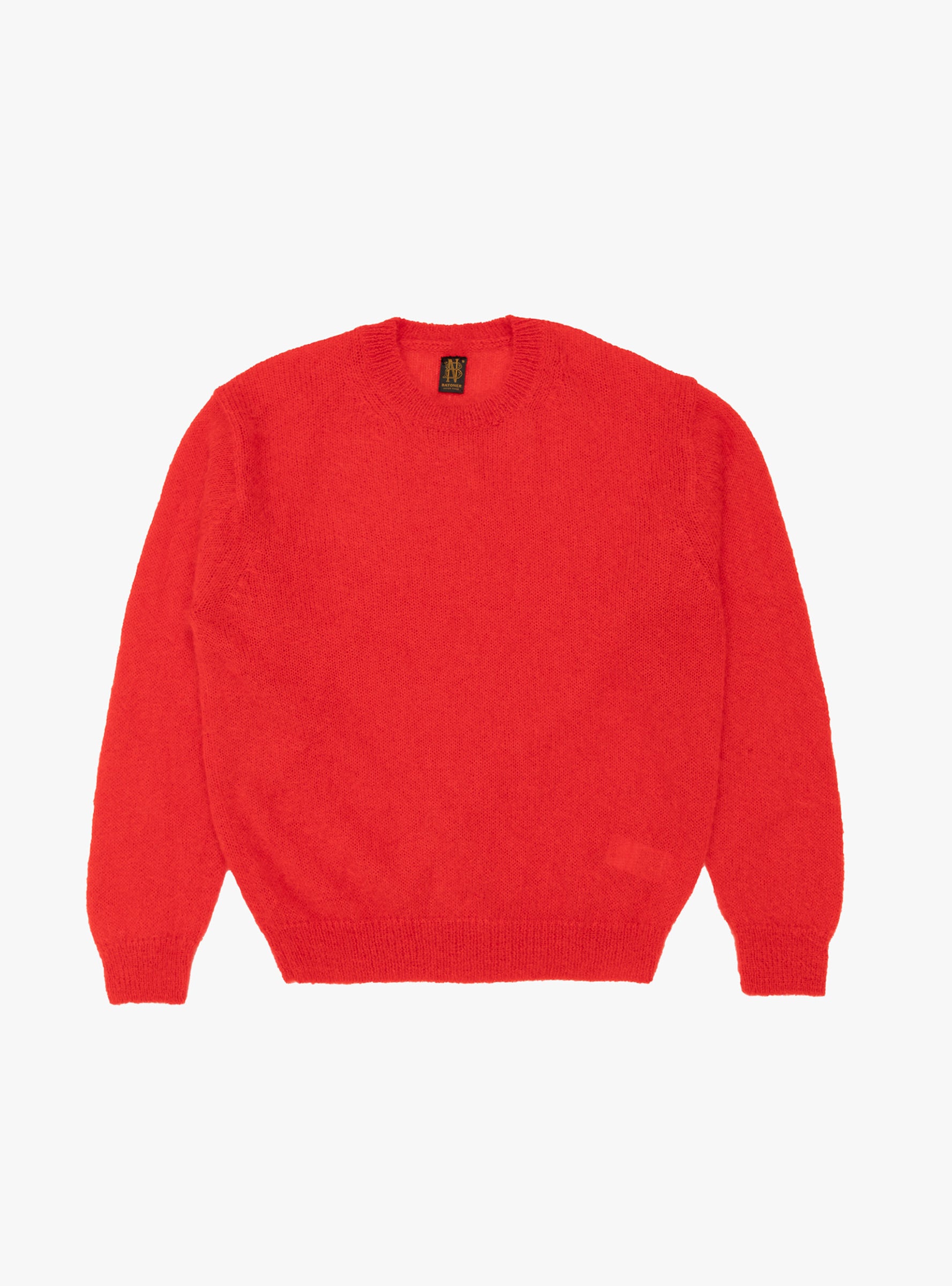 BATONER PURE MOHAIR100％ CREW NECK Batoner Pure Mohair Signature Crew Neck Yellow