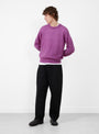 The Pure Mohair Crew Neck in Purple from BATONER at Couverture & The Garbstore
model front