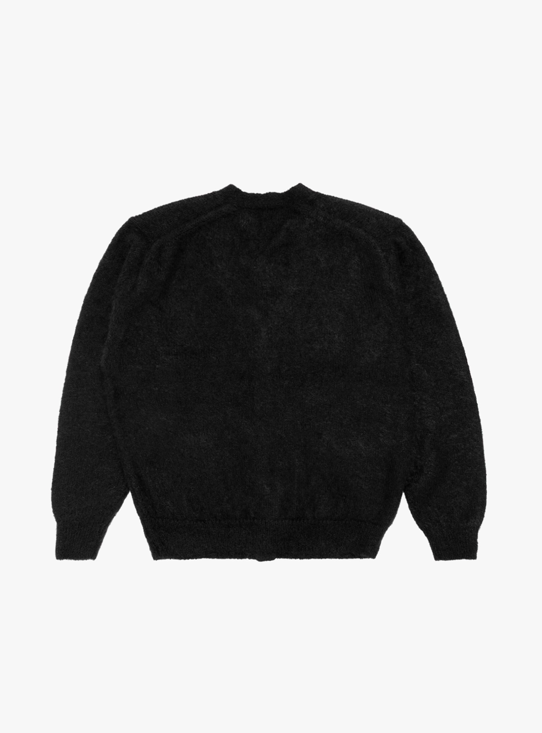 Pure Mohair V Cardigan Black by BATONER | Couverture & The Garbstore