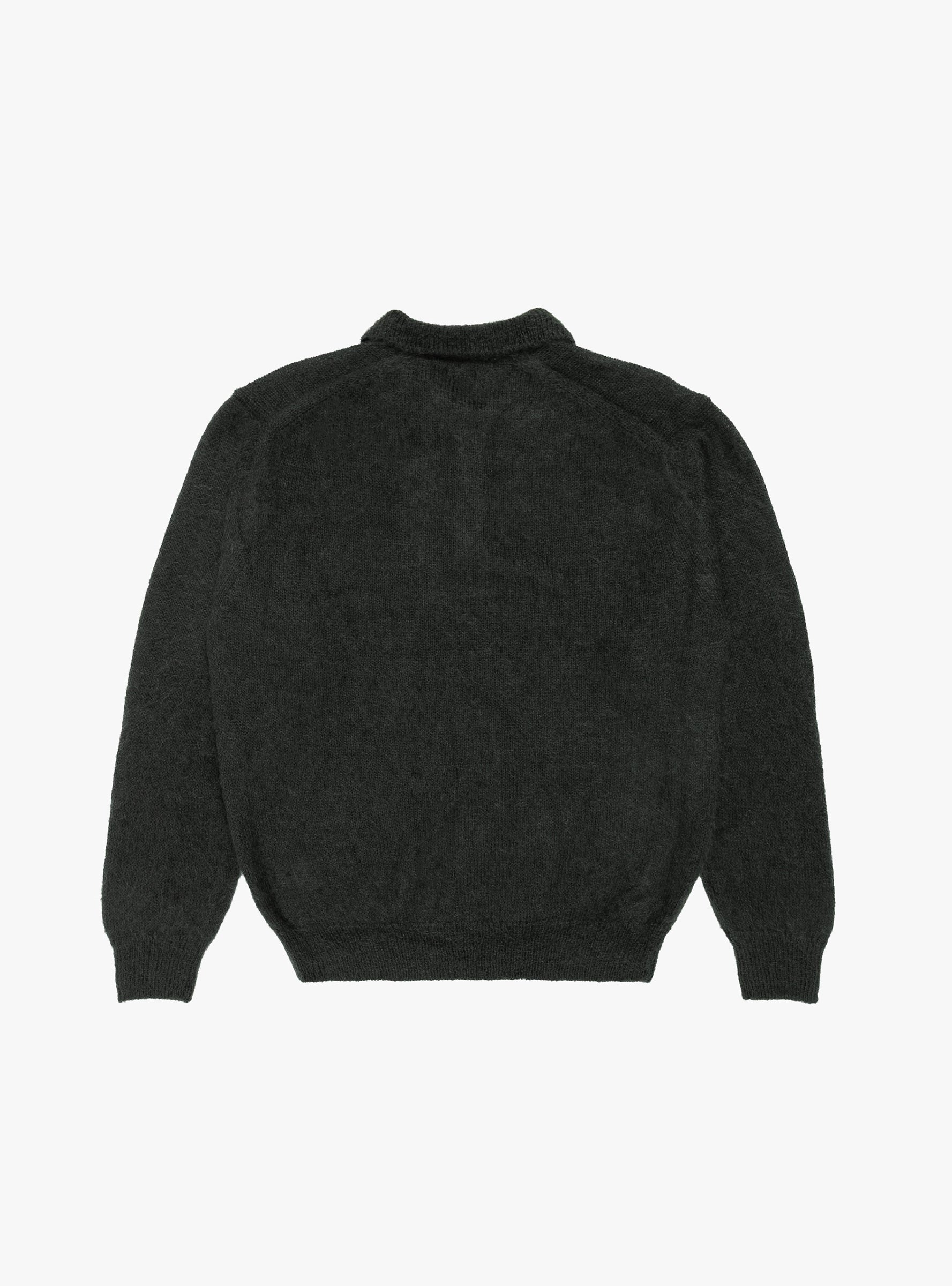 Pure Mohair Polo Charcoal Blue by BATONER | Couverture & The Garbstore