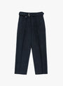 Belted Riviera Pants in Navy by Kaptain Sunshine at Couverture and The Garbstore 
front