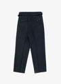 Belted Riviera Pants in Navy by Kaptain Sunshine at Couverture and The Garbstore 
back
