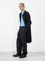Belted Riviera Pants in Navy by Kaptain Sunshine at Couverture and The Garbstore 
model side