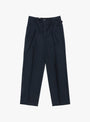 Shoecut Slacks in Navy by Kaptain Sunshine at Couverture and The Garbstore 
front