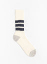 Coarse Ribbed Socks Navy from ROTOTO at Couverture & The Garbtore
front 