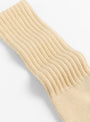 Loose Pile Crew Socks Raw Beige by ROTOTO at Couverture & The Garbstore Detail