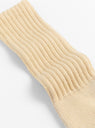 Loose Pile Crew Socks Raw Beige by ROTOTO at Couverture & The Garbstore Detail