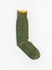 The Reversible Pile Socks Ivy Green and Dark Yellow from ROTOTO at Couverture & The Garbstore
front 