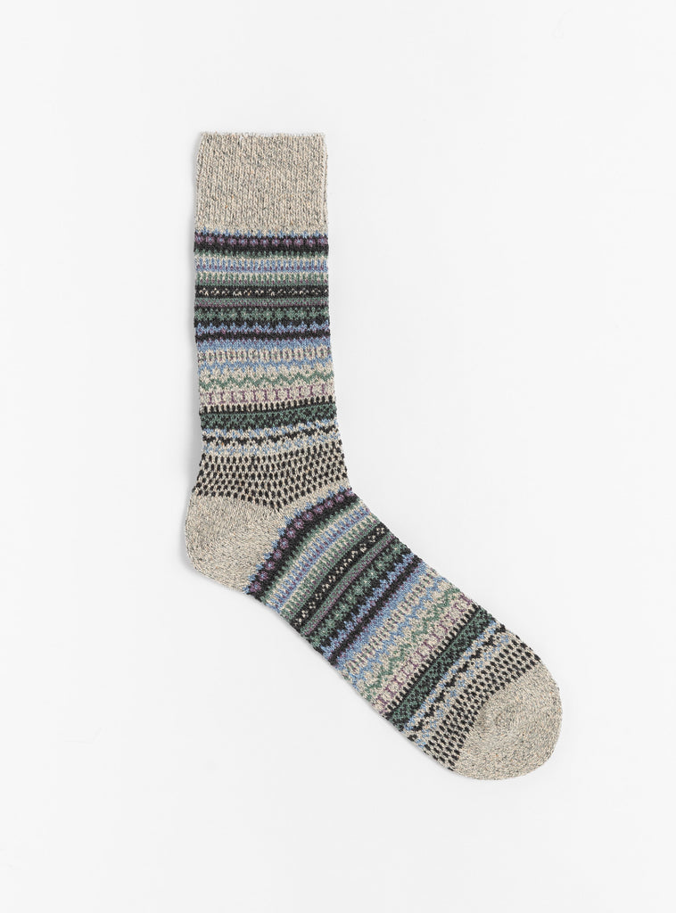 The Nordic Pattern Socks Dark Grey from ROTOTO at Couverture & The Garbstore
front 