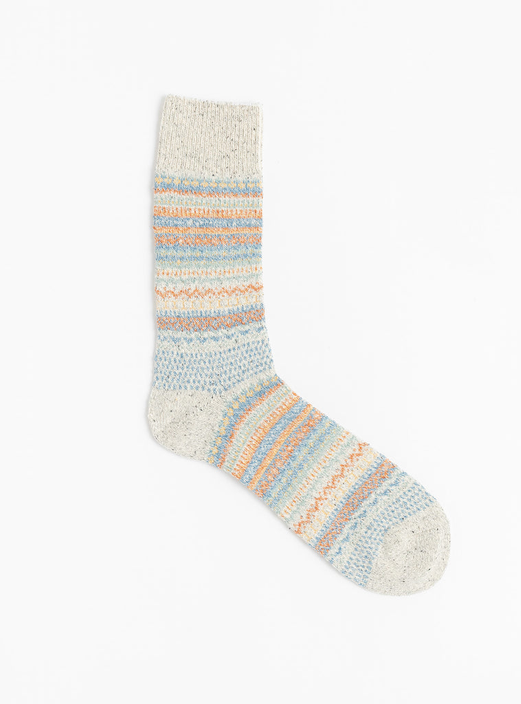 The Nordic Pattern Socks Light Grey from ROTOTO at couverture & The Garbstore
front 