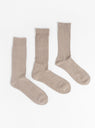 Organic Cotton Daily 3 Pack Socks Grey by ROTOTO at Couverture & The Garbstore One of Each