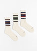 3 Pack Everyday Socks Green, Blue and Burgundy from ROTOTO at Couverture & The Garbstore
front 