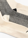 Recycled Cotton and Wool 3 Pack Socks Off White and Black from ROTOTO at Couverture & The Garbstore
detail 