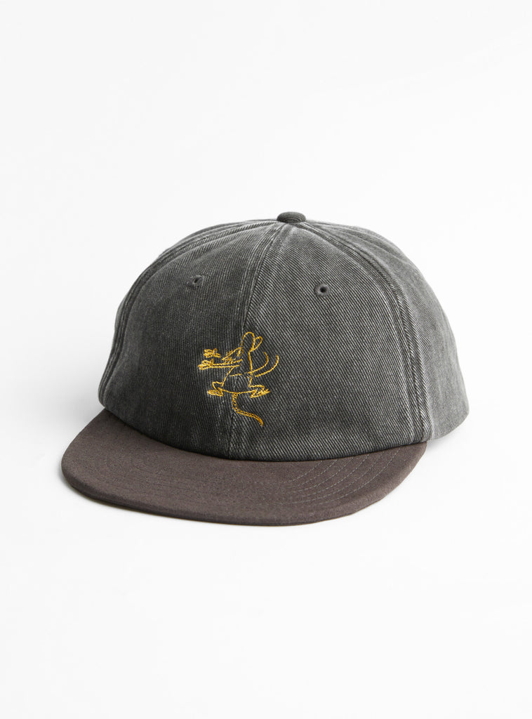 Washed Cotton Rat Cap Black by TDR at Couverture & The Garbstore Front