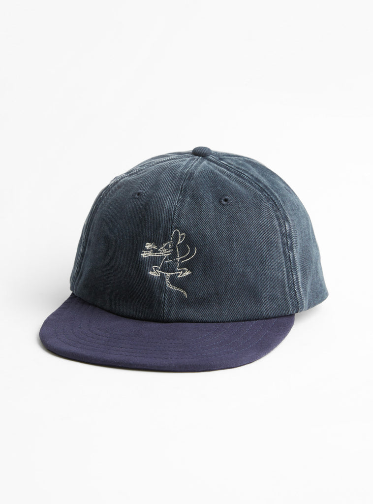 Washed Cotton Rat Cap Navy by TDR at Couverture & The Garbstore Front