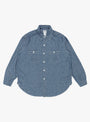 The St. Louis Shirt arrives from Post O'Alls in Indigo Chambray at Couverture & The Garbstore
front 