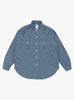 The St. Louis Shirt arrives from Post O'Alls in Indigo Chambray at Couverture & The Garbstore
front 