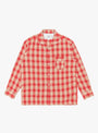 The Fever Shirt arrives from Post O'Alls in Red Ombre Plaid Flannel at Couverture & The Garbstore
front 