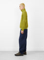The Yeti Trek Cardigan v2 from Paratodo arrives in Chartreuse at Couverture & The Garbstore
model side 
