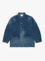 M41 Denim Coverall Jacket Medium Dark Blue Damage from CIOTA at Couverture & The Garbstore
front 