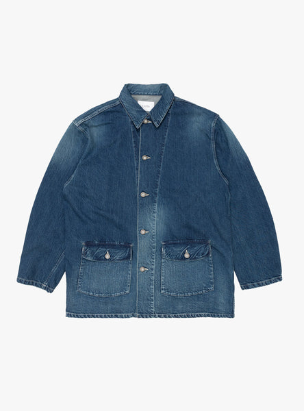 M41 Denim Coverall Jacket Medium Dark Blue Damage by CIOTA