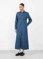 The 8oz Denim Pin Tucks Sundance Dress Blue from Kapital at Couverture & The Garbstore
model front 