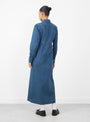 The 8oz Denim Pin Tucks Sundance Dress Blue from Kapital at Couverture & The Garbstore
model back