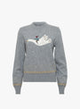 The 12G Wool Crew Neck Fly Goose Sweater from Kapital at Couverture & The Garbstore
front 