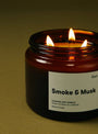Smoke & Musk Soy Wax Candle 500ml from Earl of East at Couverture & The Garbstore
lit 