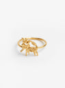 The Lucky Little Elephant Ring Gold from Ruby Jack at Couverture & The Garbstore
front
