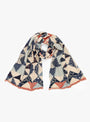 Fulling Wool HAPPY INDIGO RAG Scarf Ecru from Kapital at Couverture & The Garbstore
front