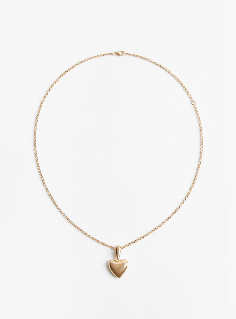 The Voluptuous Heart Necklace from Annika Inez arrives in Gold at Couverture & The Garbstore
front