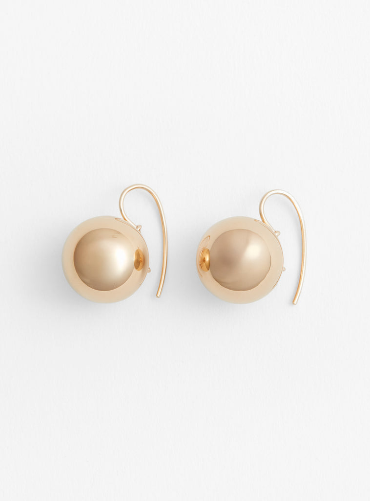 The Sphere Drop Earrings from Annika Inez arrive in Gold at Couverture & The Garbstore
front 