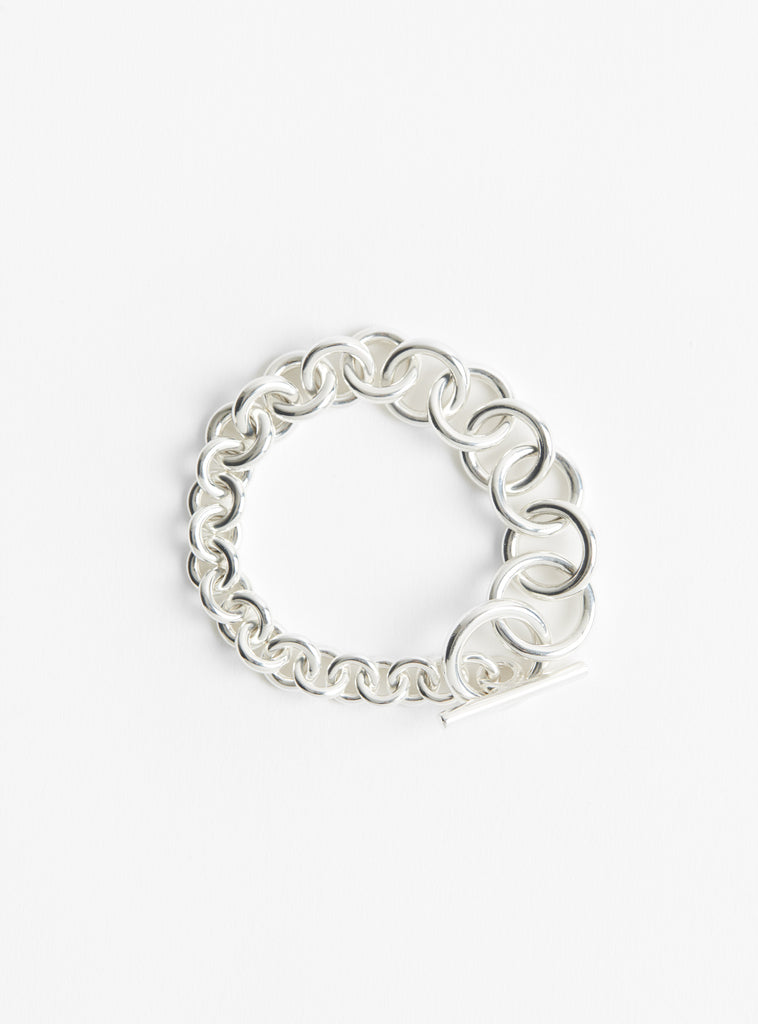 Wide Tapered Link Bracelet Silver from Annika Inez at Couverture & The Garbstore
front