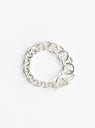 Wide Tapered Link Bracelet Silver from Annika Inez at Couverture & The Garbstore
front