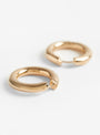 XL Wide Oblique Hoops Gold from Annika Inez at Couverture & The Garbstore
back