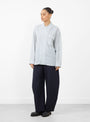 Wray Shirt Natural and Navy from YMC at Couverture & The Garbstore
model front 