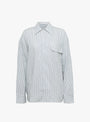 Wray Shirt Natural and Navy from YMC at Couverture & The Garbstore
front