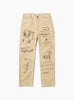 The All Over Print Painters Pant from One of These Days comes in Tan at Couverture & The Garbstore
front 