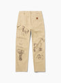 The All Over Print Painters Pant from One of These Days comes in Tan at Couverture & The Garbstore
back